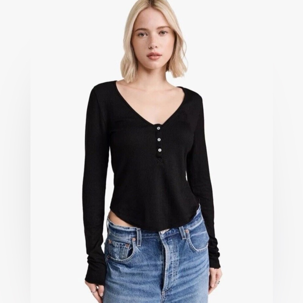 Free People Intimately Keep It Basic Black Layeri… - image 1